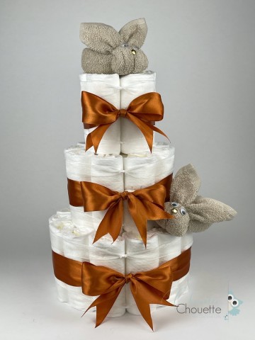 Luiertaart konijnen cream   koper