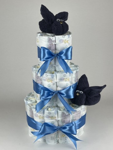 Luiertaart konijnen navy donker blauw   diep blauw   2