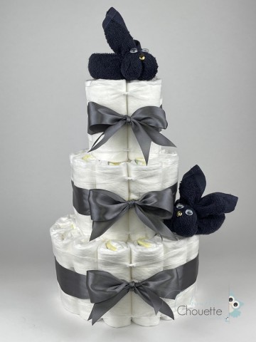 Luiertaart konijnen navy donker blauw   donker grijs