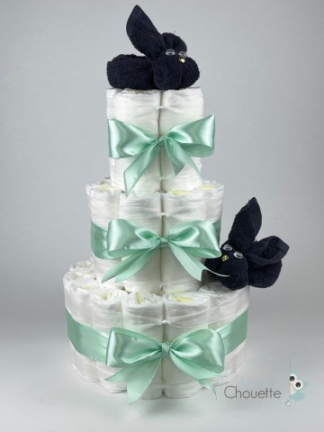 Luiertaart konijnen navy donker blauw   groen