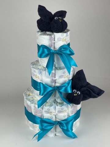 Luiertaart konijnen navy donker blauw   petrol   2