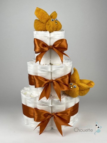 Luiertaart konijnen oker   koper