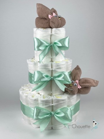 Luiertaart konijnen pinkstone   groen