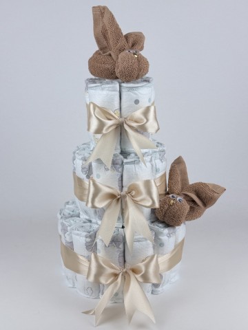 Luiertaart konijnen sand   beige   2
