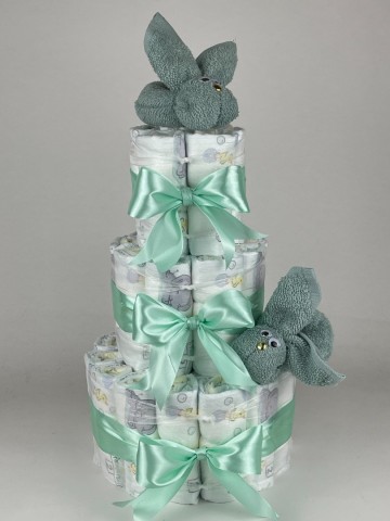 Luiertaart konijnen stone groen   groen   2