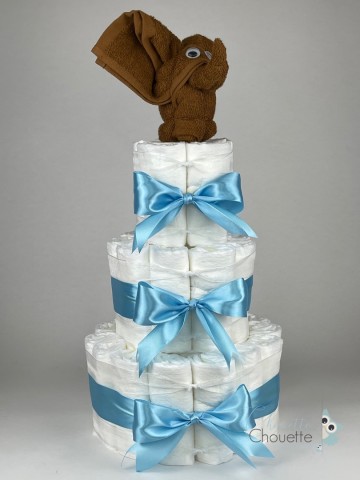 Luiertaart olifant clay   hemels blauw