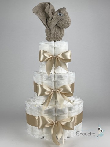 Luiertaart olifant cream   beige