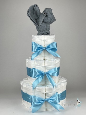 Luiertaart olifant grey blue   hemels blauw