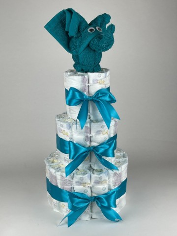 Luiertaart olifant lake groen   petrol   2