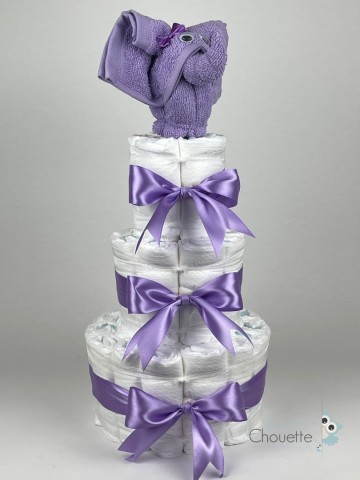 Luiertaart olifant lavendel   paars