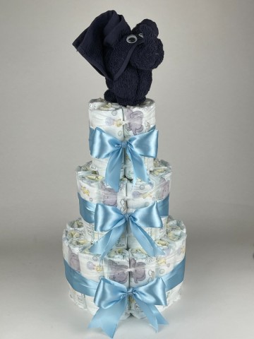 Luiertaart olifant navy donker blauw   blauw   2