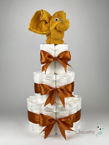 Luiertaart olifant oker   koper