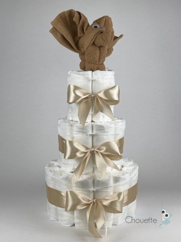 Luiertaart olifant sand   beige