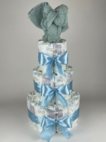 Luiertaart olifant stone groen   blauw  2