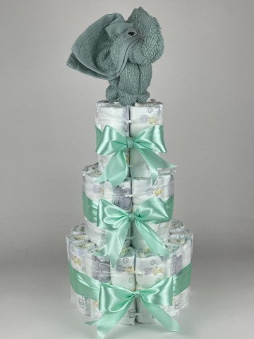 Luiertaart olifant stone groen   groen   2