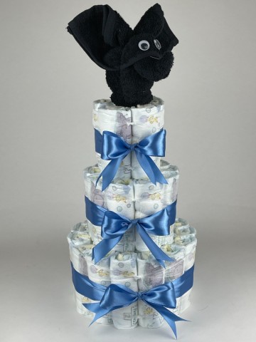 Luiertaart olifant zwart   diep blauw   2