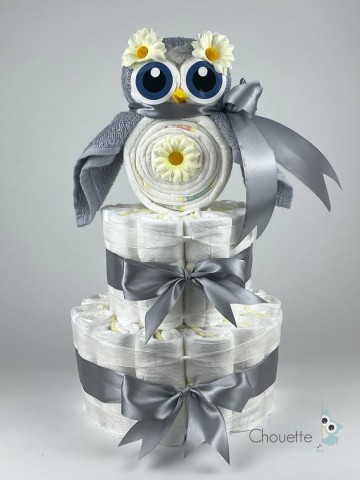 Luiertaart uil grijs