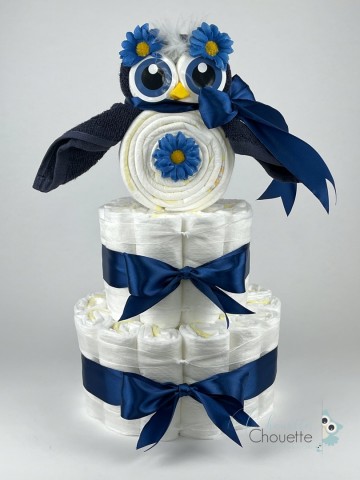 Luiertaart uil navy   donker blauw