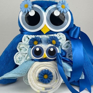 Luieruil royal blauw   licht blauw