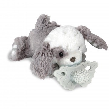 Razbuddy speenknuffel puppy en razberry bijtspeen grijs 01 1